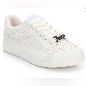 NWT Juicy Couture Women's Alanis Rhinestone Lace Up Platform Sneakers